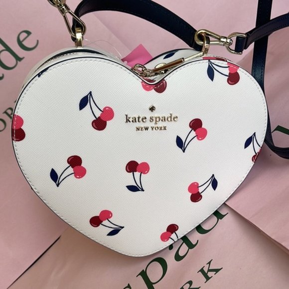Kate Spade Love Shack Cherry Heart Crossbody Cream Multi - Picture 8 of 16